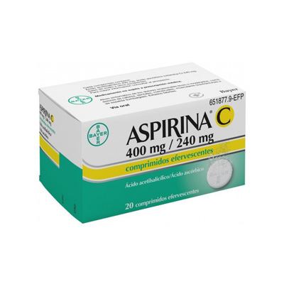 Aspirin C 400 mg + 240 mg 20 Effervescent Tablets