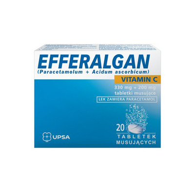 Efferalgan Vitamin C 330 mg + 200 mg 20 Effervescent Tablets