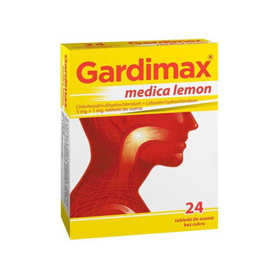 Gardimax Medica Lemon 5 mg + 1 mg – 24 Sugar-Free Tablets
