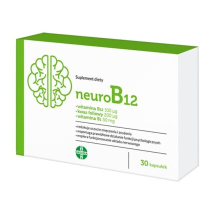 Galena, NeuroB12 – a dietary supplement in the form of capsules containing vitamin B12, folic acid and vitamin B1. Product designed for adults.