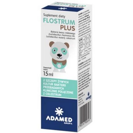 Flostrum Baby is a dietary supplement containing strains of Lactobacillus, i.e. lactic acid bacteria, which support the correct intestinal bacterial flora