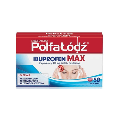 Ibuprofen MAX 400 mg 50 Film Coated Tablets