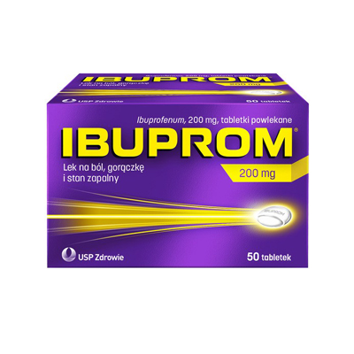 Ibuprom Ibuprofen 200 mg 50 Film Coated Tablets