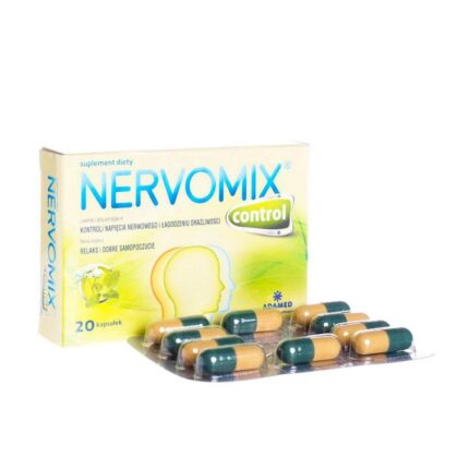 Nervomix Control – биологически активная добавка, содержащая натуральные ингредиенты: мелиссу, боярышник и лаванду, которые помогают контролировать нервное напряжение.