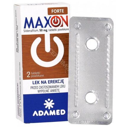 Maxon Forte 50 mg is used in adults to treat erectile dysfunction in men, that is, impotence.