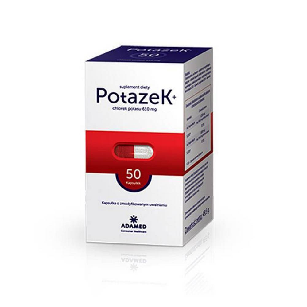 potazek chlorek potasu 50 kapsulek Potazek is a dietary supplement intended to be used as a body relief drug to meet the demand for potassium chloride.