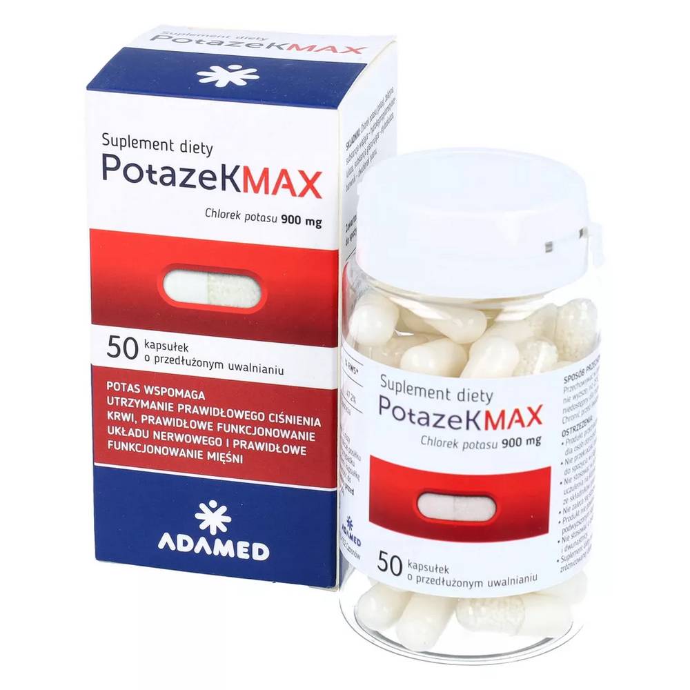 potazek max 50 kapsulek Potazek MAX – это пищевая добавка, содержащая ингредиенты, помогающие удовлетворить потребность организма в калии.