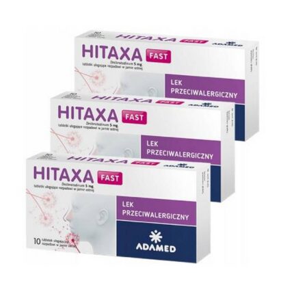 Set of 3 Hitaxa fast is a medicine that relieves the symptoms of allergic rhinitis.