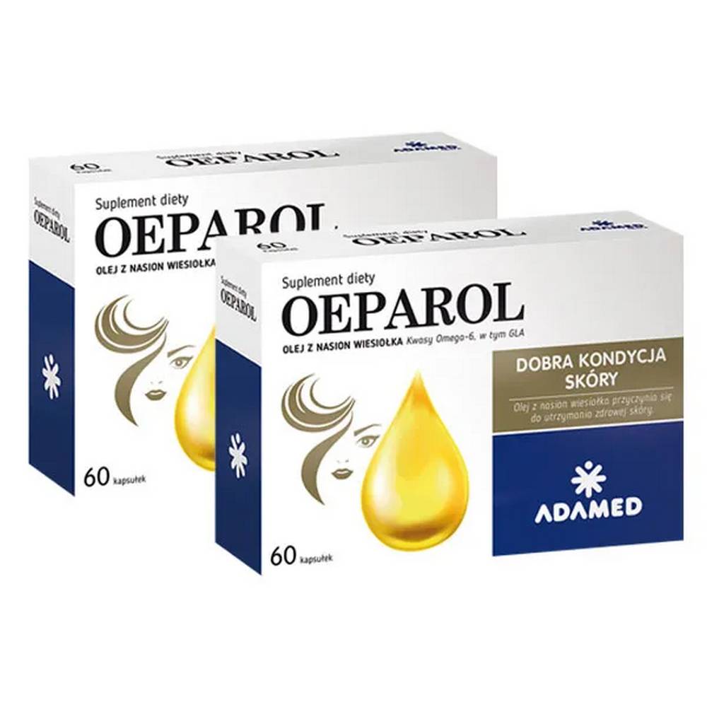 zestaw oeparol olej z nasion wiesiolka 2 x 60 kapsulek Продукт Oeparol предназначен для людей, которые хотят заботиться о своей коже, волосах и ногтях.